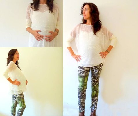Oversized Lycra-Lace Top and Jungle Maternity Leggings – Sewing ...